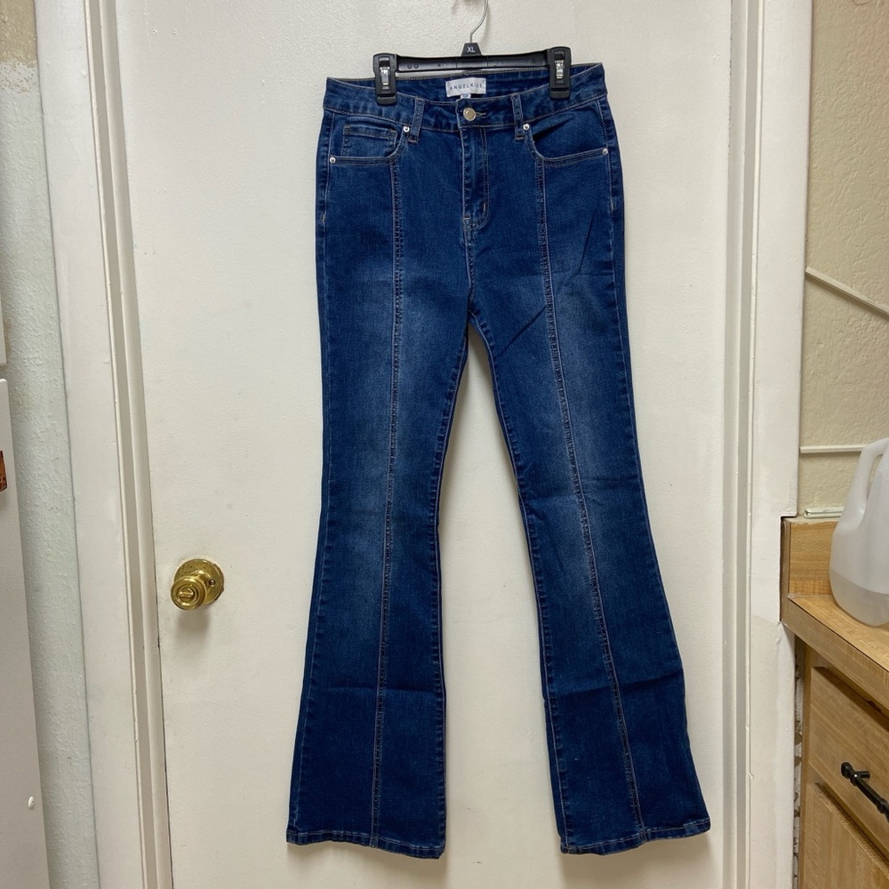 Angel Kiss Dark Blue Flare Jeans